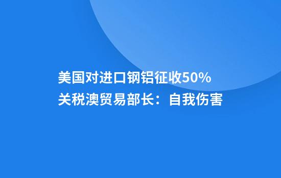美国对进口钢铝征收50%关税澳贸易部长：自我伤害