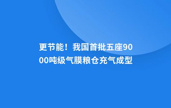 更节能！我国首批五座9000吨级气膜粮仓充气成型